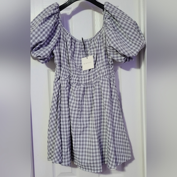 Mimosa Dresses & Skirts - MIMOSA | Gingham Dress | Gray and White | Size M